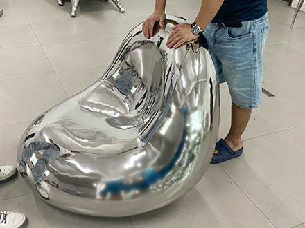 不銹鋼流體概念抽象雕塑件