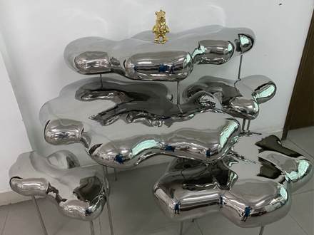 抽象不銹鋼異形雕塑件定制